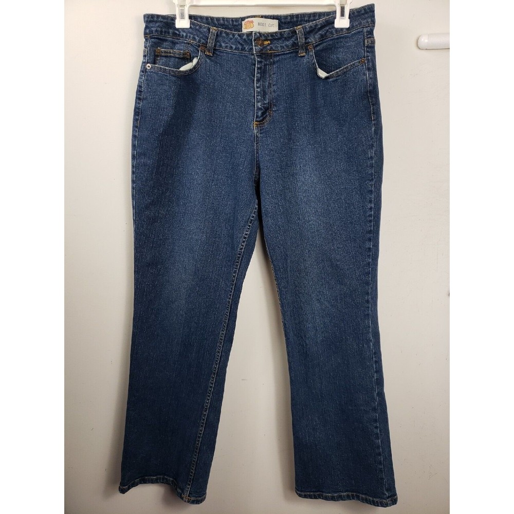 Route 66 Jeans Womens 18A Bootcut Denim Pants Jeans Dark Wash